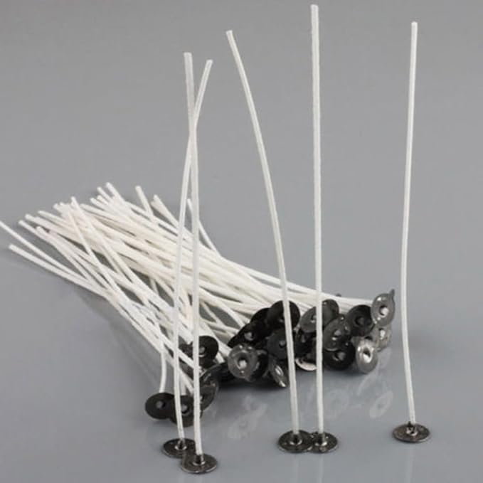 30Pcs 4 Inch Candle Wicks Cotton Core Waxed with Candle Making DIY Durability and Fashion