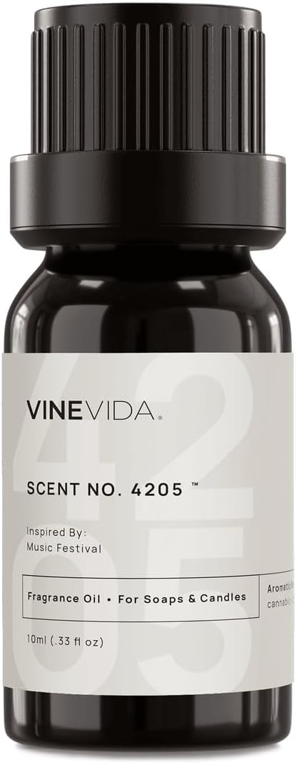 VINEVIDA [10 Ml] Scent NO. 4205 Inspired by Music Festival | Premium Fragrance Oil for Candle Making & Soap Making | Candle Scents for Soy Wax | Scented Oils for Car Freshies & Bath Products