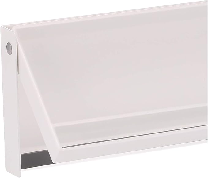 Yamazaki Industries 4943 Magnetic Kitchen Paper Holder with One Hand, White, Approx. W 12.0 x D 1.0 x H 3.7 inches (30.5 x 2.5 x 9.5 cm), Plate, Compatible with Large Types Made Overseas
