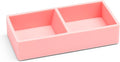 Poppin Stackable Letter and Accessory Trays for Office Organization - Modular Lacquer Desk Trays, Color-Coordinated Office Supplies for Desk, Paper Trays (Blush Pink, This & that Tray)