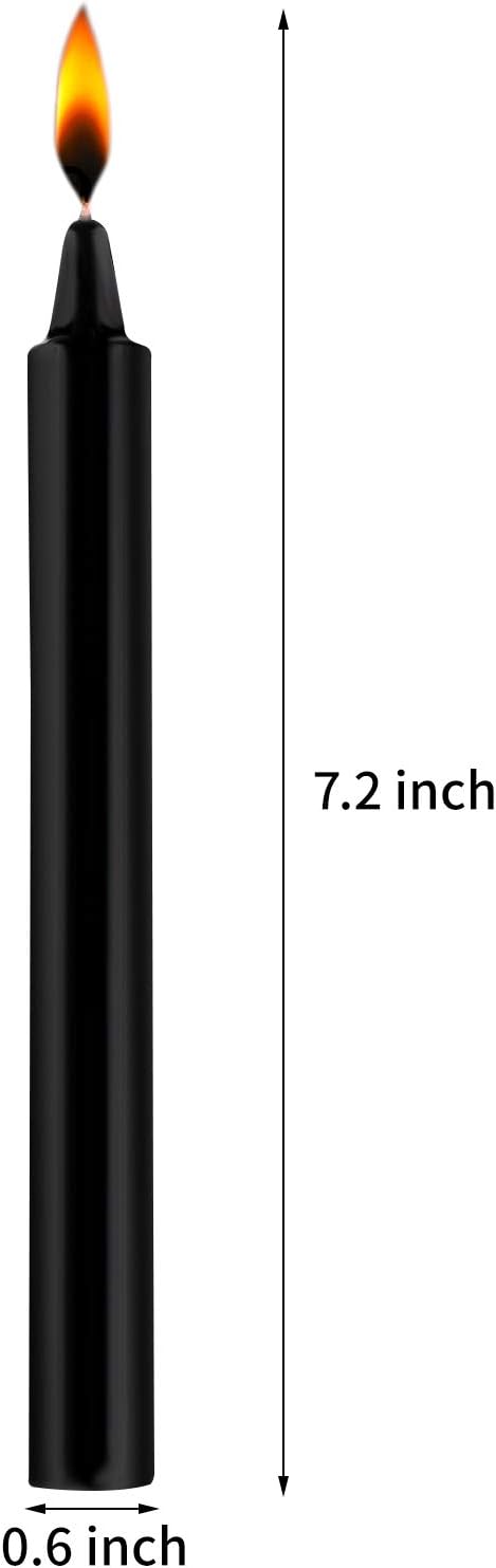 Boao 10 Pieces Low Temperature Candles Wax Low Heat Dripping Candles for Wedding Valentine Gift Decorations Supplies(Red, White, Blue, Purple, Black)