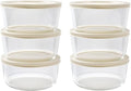 DURA LIVING 12-Piece Glass Food Storage Containers Set (6 Containers + 6 BPA-Free Lids) | 4-Cup, Leakproof | Microwave, Freezer, Oven & Dishwasher Safe | Ideal for Meal Prep & Pantry Organization