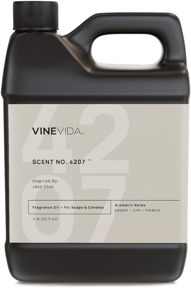 VINEVIDA [32 Oz] Scent NO. 4207 Inspired by Jazz Club | Premium Fragrance Oil for Candle Making & Soap Making | Candle Scents for Soy Wax | Scented Oils for Car Freshies & Bath Products