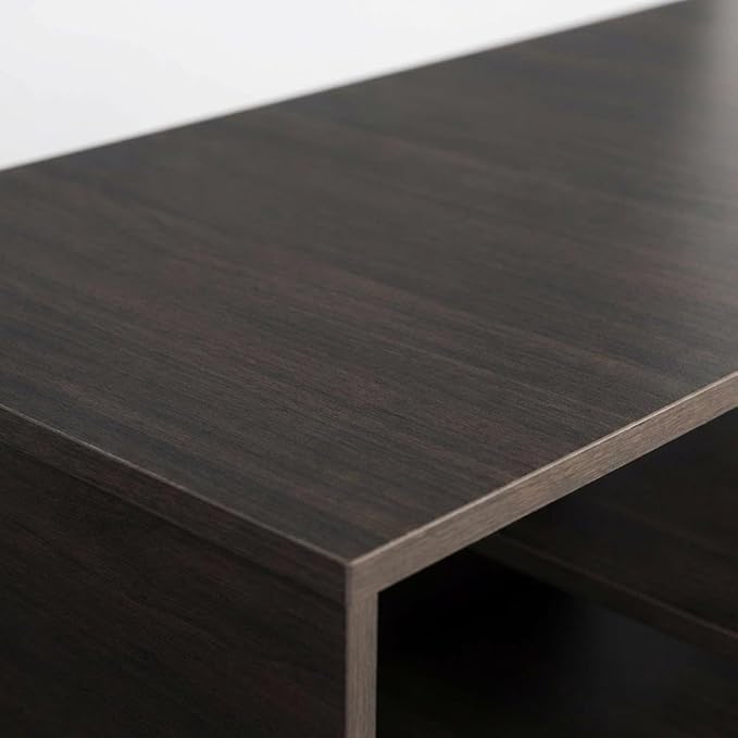 Furnifact Espresso Low Rise TV Stand, Sturdy Composite Wood Construction, Modern Design, Ample Storage Space, Ideal for Living Room Entertainment Setup