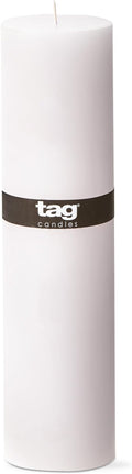 TAG Chapel 3X12 White Pillar Paraffin Wax Candle Unscented Drip-Free Long Burning 175 Hours for Home Decor Wedding Parties Dining Dinner Kitchen Table Tabletop Living Room End Table Decor Decoration