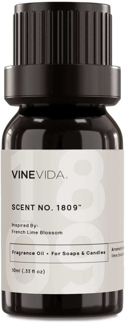 VINEVIDA [10mL] French Lime Blossom Fragrance Oil for Candle Making - Natural Candle Oil Scents - Soap Making Essential Oil - Made in USA