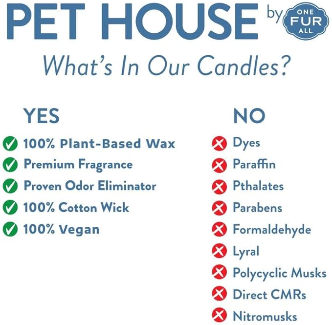 Pet House Mini Candles for Pet Odor Made with Natural Soy Wax, Plant Based, Dog and Cat Friendly Scented Candles, Vanilla Sandalwood Pack of 3
