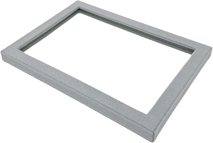See-Through Cover for Grey Velvet Stackable Organizer Premium Quality Stackable Tray PlexiGlass Lid