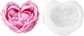 Rose Flower Candle Mold for Candle Making, 3D Heart Silicone Mold for Resin Casting DIY Plaster Polymer Clay Home Decoration