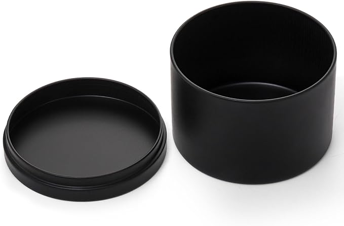 Coloch 24 Pack 8 Oz Candle Tins with Lid, Black Matte Candle Jars for Candle Making Bulk Candle Container Metal Candle Making Supplies for DIY Candles, Crafts, Holiday Gifts, 3x2.3 Inches