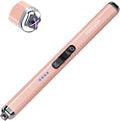 【Upgraded】 Dual Arc Electric Candle Lighter Rechargeable USB Lighter Plasma Arc Lighters for Candle (Rose Gold)