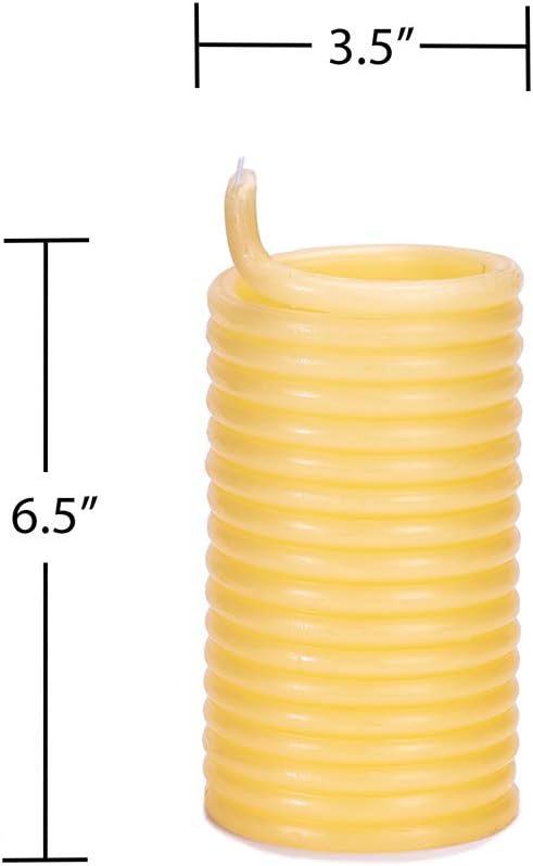 Candle by the Hour 80-Hour Refill, Eco-friendly Natural Beeswax with Cotton Wick