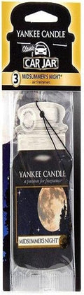 Yankee Candle Paper Car Jar Hanging Air Freshener MidSummer's Night Scent - 3 Pack