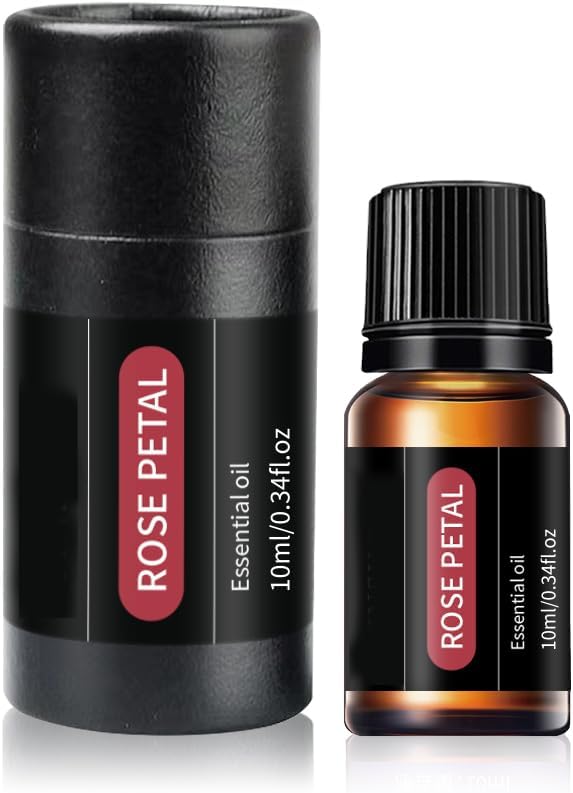Botanical Aromatherapy Essential Oil, Oily Aromatherapy Essential Oil, Suitable for Diffuser, Massage, Bath, Spa, Skin and Hair Care 0.33oz (RosePetalEssentialOil, 0.33 FlOz (Pack of 1))