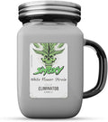 Smoxy Smoke Odor Eliminator Candle - Scented Candle for Home - Indoor Space Deodorizer & Air Freshener with Fragrance Pet Smell - Natural Palm Wax - Glass Mason Jar, 13oz. (White Flower)