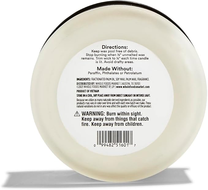365 by Whole Foods Market, Scented Candle, Palo Santo & Rosewood, 40 Hour Burn Time, 8 Ounce
