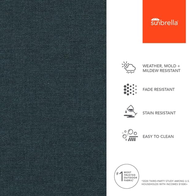 Sunbrella Outdoor Fabric by The Yard | Play Lagoon (Solid) | Official Sunbrella Seller | Indoor or Outdoor Upholstery Fabric for Chairs, Cushions, Drapery, Pillows, Furniture