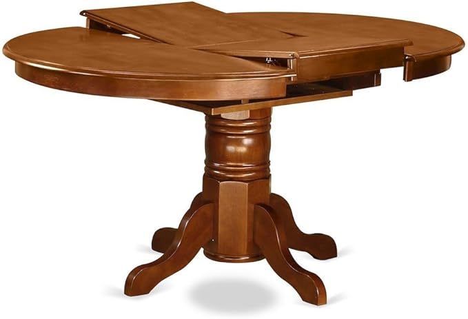 Furnifact Oval Dining Table – Solid Wood Expandable Table for 6 with Butterfly Leaf, Stylish Farmhouse Design, Durable and Elegant for Dining Room