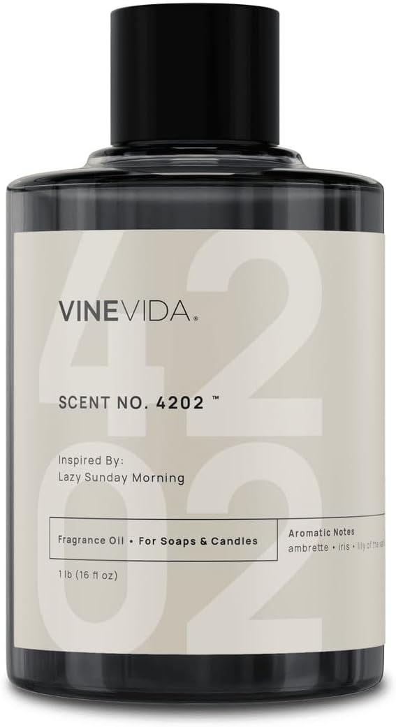 VINEVIDA [16 Oz] Scent NO. 4202 Inspired by Lazy Sunday Morning | Premium Fragrance Oil for Candle Making & Soap Making | Candle Scents for Soy Wax | Scented Oils for Car Freshies & Bath Products