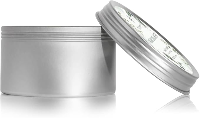 Thymes Travel Tin Holiday Candles - Scented Candles for Home Decor - Winter Scents - Christmas Gifts - Luxury Home Fragrance Gifts for Women & Men - Silver (Highland Frost, 2.5 oz)