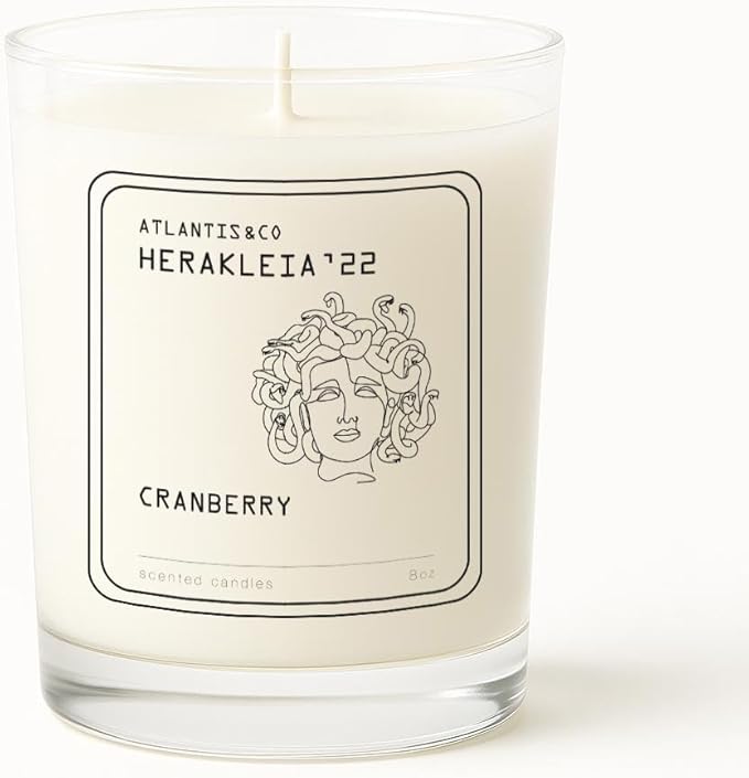 Cranberry Scented Candle, 8oz Jar with Long-Lasting Burn, Giftable, Holidays,Birthdays