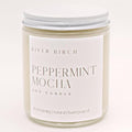 River Birch Candles Peppermint Mocha Scented Candle | Premium, All-Natural, Non-Toxic, Soy Candles | 8.5oz 40 Hr Burn Time | Cozy Relaxing Gifts for Home