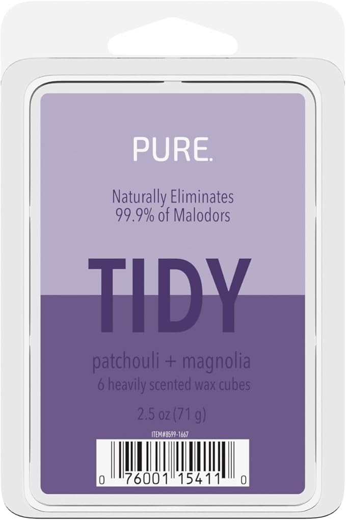 Candle-Lite Pure Wax Melts Patchouli & Magnolia Scent, Odor Eliminating, 3 Pack, Eliminates 99.9% of Odors, 6-Cube 2.5 oz Scented Wax Cubes, Proudly Poured in The USA, Ideal Gift for Home Fragrance