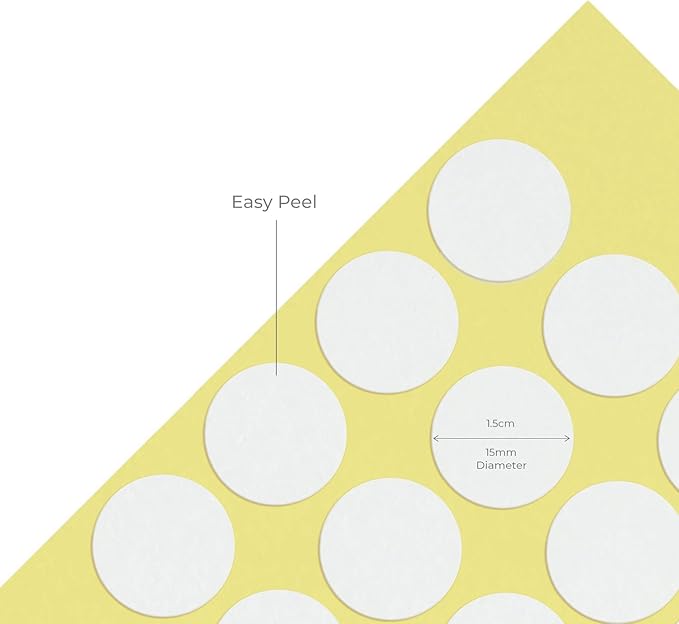 VVIVID Double Sided Sticker Dots for Candle Making - 0.59-inch (15 mm) Pack of 400
