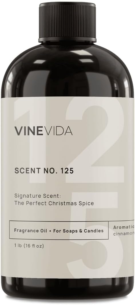 VINEVIDA Scent NO. 125 Fragrance Oil - 16oz (1lb) - Signature Scent: The Perfect Christmas Spice Fragrance Oil for Candle Making - Made in USA