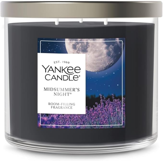 Yankee Candle Mid Summer's Night Scented Candle, 14.5oz 3-Wick Candle Jar with up to 40 Hours Burn Time, Giftable