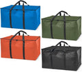ClearSpace Oversized Moving Bags or Storage Bag – Large Moving Boxes with Backpack Straps, Zippers & Handles – Heavy-Duty Packing Bags for Moving, College Dorm, Christmas Decorations, 8 Pack