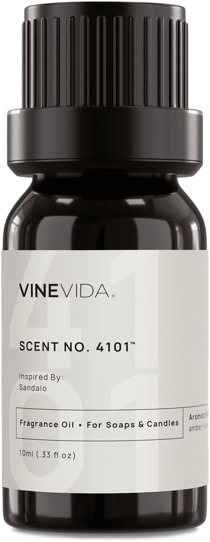 VINEVIDA [10mL] Sandalo Fragrance Oil for Candle Making - Natural Candle Oil Scents - Soap Making Essential Oil - Made in USA
