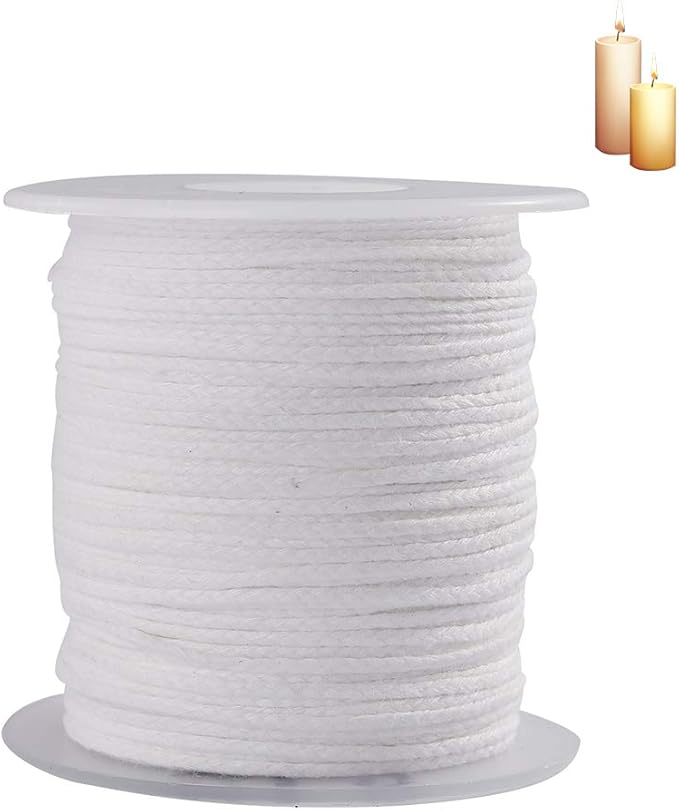 AXUANHUA Candle Making Wicks - 200 Ft Spool, 100% Natural Cotton Wicks for DIY Candles