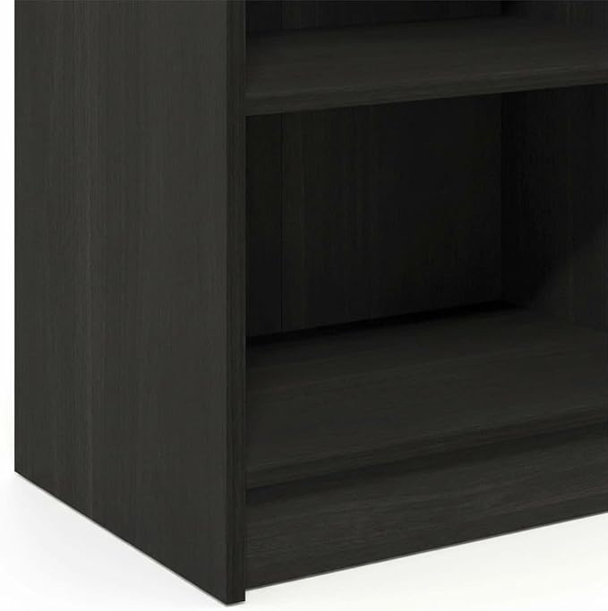 Furnifact Espresso Bookcase with Wooden Shelves, Modern Design, Durable Wood Construction, Stylish Home Office and Living Room Storage Solution