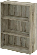 Furnifact Sonoma Oak Bookcase with Wood Construction, Sturdy Shelf Storage, Contemporary Design, Perfect for Office or Living Room Decor