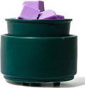 Ceramic Electric Wax Melt Warmer & Cube Oil Melter Cute Small Warmers Aromatherapy for Home Decorative Burner Melts Scented Candle Tart Scent Warm Fragrance (Dark Green)
