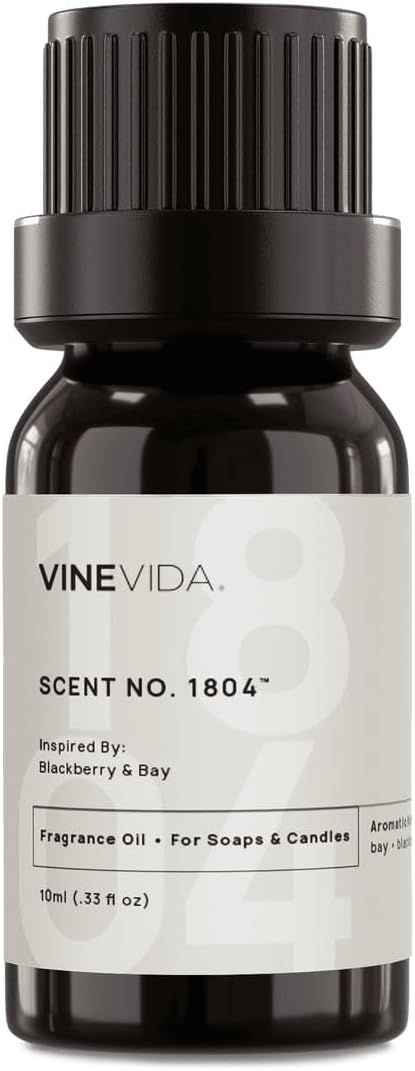 VINEVIDA [10mL] Black, Berry & Bay Fragrance Oil for Candle Making - Natural Candle Oil Scents - Soap Making Essential Oil - Made in USA