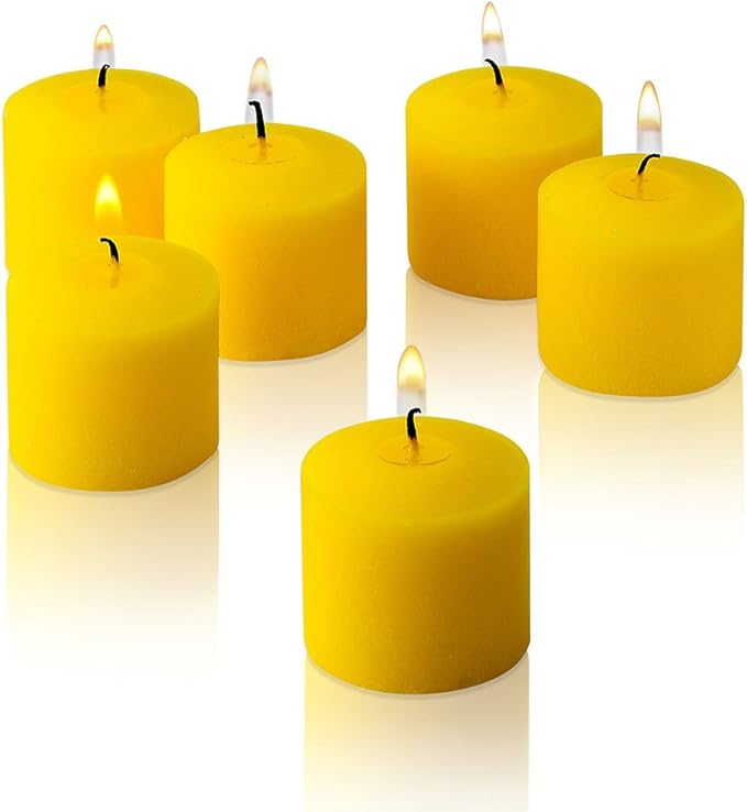 Set of 24 Votive Citronella Candles - Summer Scented Candles - for Indoor/Outdoor Use - 10 Hour Burn Time