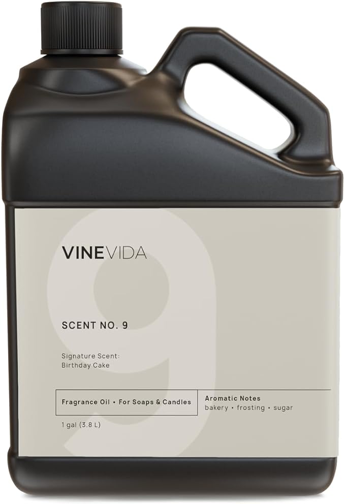 VINEVIDA [128oz] Birthday Cake Fragrance Oil for Candle Making Scents for Soap Making, Perfume Oils, Soy Candles, Bath Bombs, Slime, Car Freshies, Car Spray, Lotion, Linen Spray, Laundry, Kitchen