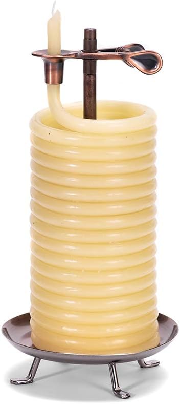 Candle by the Hour 48-Hour Horizontal Candle and 80-Hour Vertical Candle, Eco-Friendly Natural Beeswax with Cotton Wick