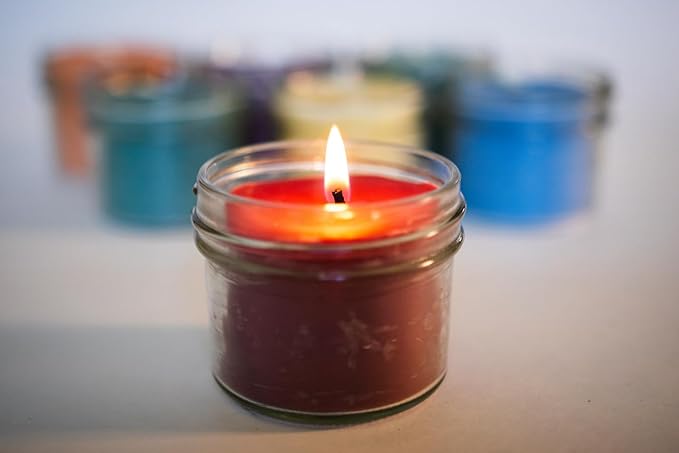BeeTheLight Beeswax Jar Candle with Lid - Citrus Energy Aromatherapy Candle - 20 Hours Burn Time - All Natural 100% Pure Beeswax Candle - Handmade Decorative Jar Candle