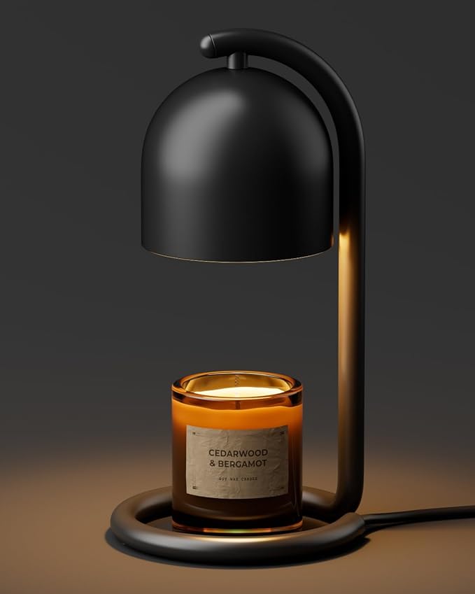 SwitchBot Smart Candle Warmer Lamp with Timer & Voice Control (Dark Black)