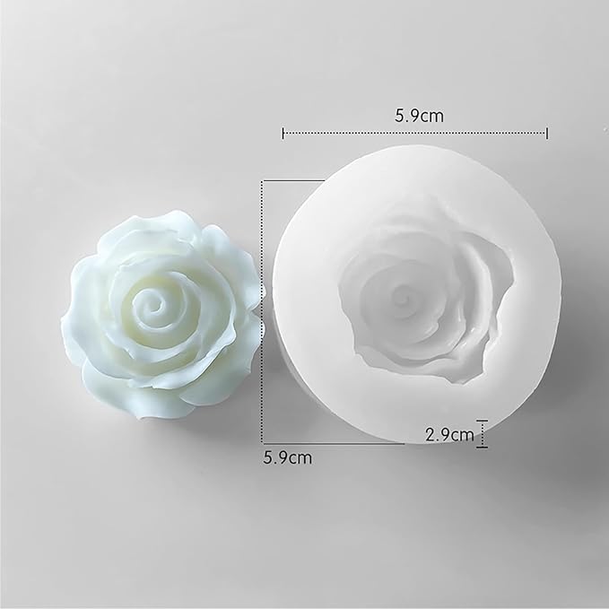 2 Pack Blooming Flower Molds Flower Resin Mold - Resin Casting Silicone Molds for Home Decor & Candle Making Wave Spiral Mold