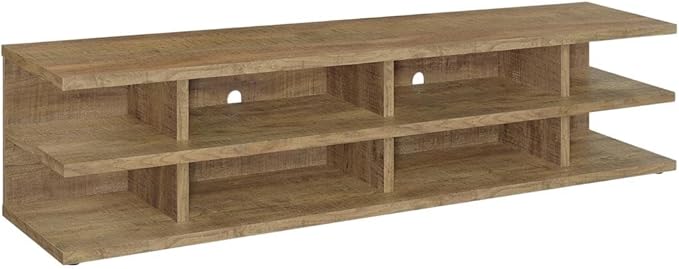 Furnifact Mango 78-Inch 2-Tier TV Stand Media Console for Farmhouse Style, Engineered Wood Construction, Durable, Spacious Storage