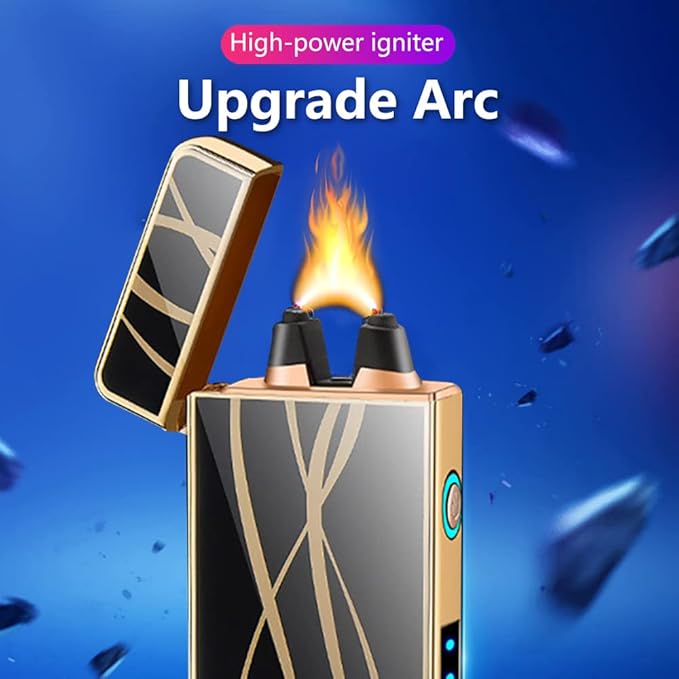 SKRFIRE Flameless Electric USB Rechargeable Windproof Plasma Lighter - Portable Fashion Outdoor for Camping, Hiking(Thread)