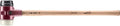 Halder Simplex SledgeHammer 3028.081 – Medium-Hard Rubber Insert, Nylon Insert, Cast Iron Housing with Handle Protection Sleeve, Varnished Wooden Handle, 80mm, 7.6 lbs.