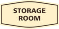 Signs ByLITA Fancy Storage Room Sign (Ivory/Dark Brown) - Small 2 Pack