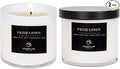 Chloefu LAN Fresh Linen Candles Laundry Candles Non-Toxic Air Freshening Scented Candle Decorative Pet Odor Eliminator for Home Luxury Scented Soy Jar Candle for Bathroom Decor 7.1 oz 2 Pack
