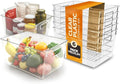 Utopia Kitchen Clear Organizer or Storage Bins - 6 Pack Pantry Organizers and Storage Bins - Large Durable Storage Containers With Handles for Organizing Fridge, Kitchen Organization