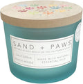 Sand + Paws Scented Candle - California Beach House –Luxurious Air Freshening Jar Candle Neutralize pet Odors and Enhance Home décor – 100% Cotton Lead-Free wicks-12oz